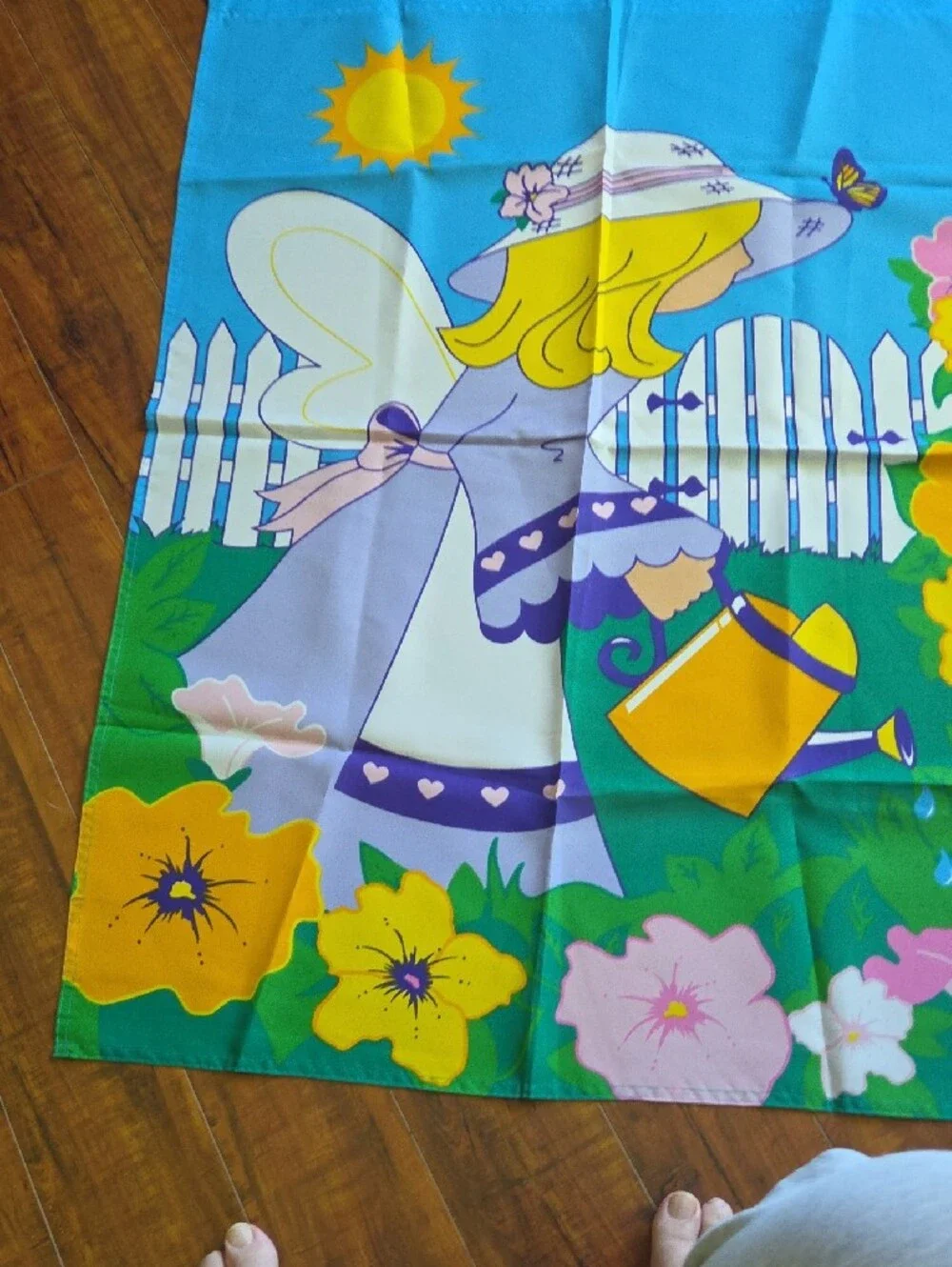 Fairy Garden Flag- Blue